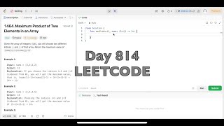 Day 814: LeetCode Problem 1464. Maximum Product of Two Elements in an Array - Swift