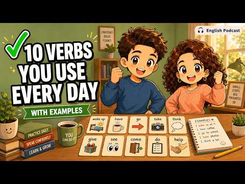 10 Daily English Verbs Every Beginner Needs | Listening Practice A1-A2