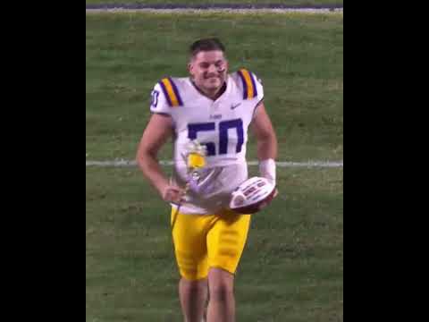 Brian Kelly’s son, Kenzel, on LSU Senior Night...