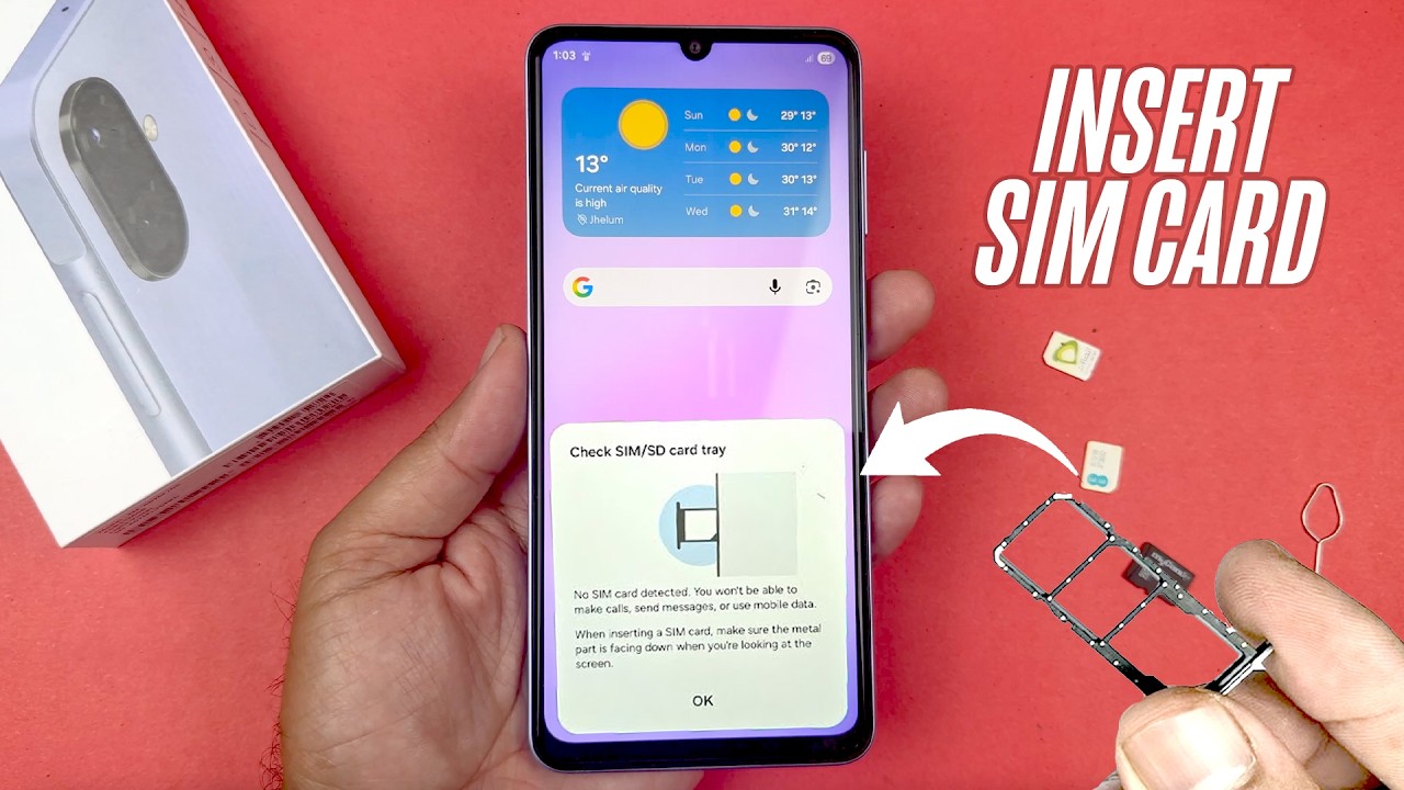 Samsung Galaxy A07 5G -  How to insert the SIM/MicroSD card?
