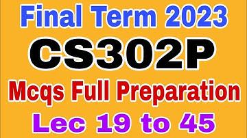 CS302 Finalterm preparation 2024||Cs302 finalterm preparation||Cs302 finalterm mcqs 2024