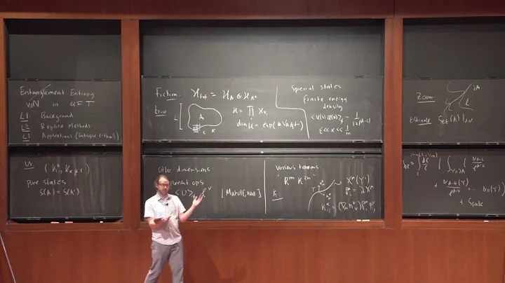 Entanglement in QFT - Thomas Faulkner