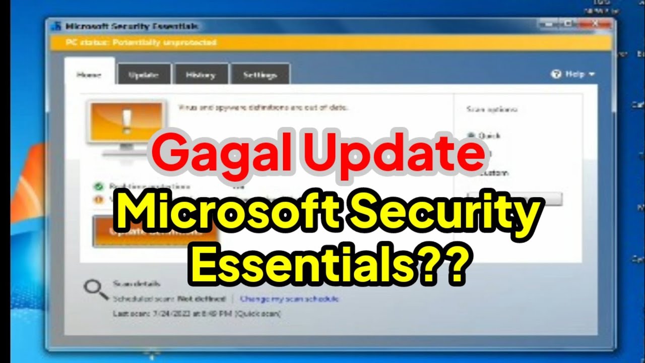 Microsoft scurity essential gagal update