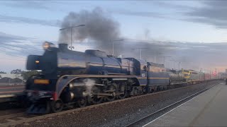 Steamrails Warrnambool WestCoast￼er with R711 and S313 from Warrnambool to Melbourne 28/10/2023
