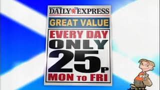 Scottish Daily Express 25p UK 2005 Advert