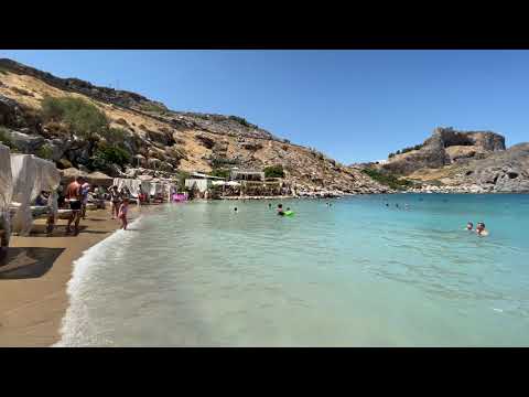 Agios Pavlos Beach Rhodes Greece 2021 - 4k.