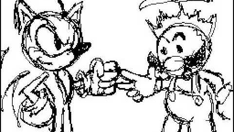 Mario vs. Sonic - Original Flipnotes Animation by Setnaro X