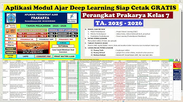 Aplikasi Modul Ajar Deep Learning Mapel Prakarya Kelas 7 TA 2025-2026