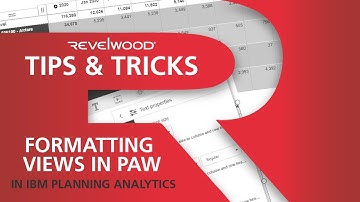 Formatting Views in PAW | IBM Planning Analytics Tips & Tricks from Revelwood
