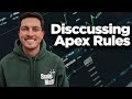 Day trading morning session  may 15  discussing apex trader funding stop loss and dca rules