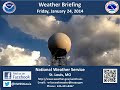 Hazardous Weather Briefing for Friday Evening January 24th, 2014