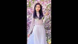 Dáng chuẩn mặc áo dài gợi cảm vòng nào ra vòng đó | Vietnamese women&#39;s long dresses