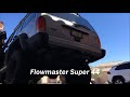 Flowmaster Super 44 before and after on a 2001 Jeep Cherokee