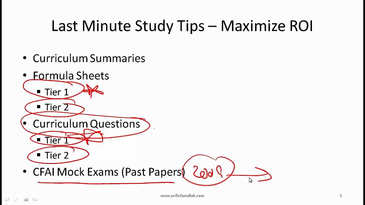 Last tips minute study Last