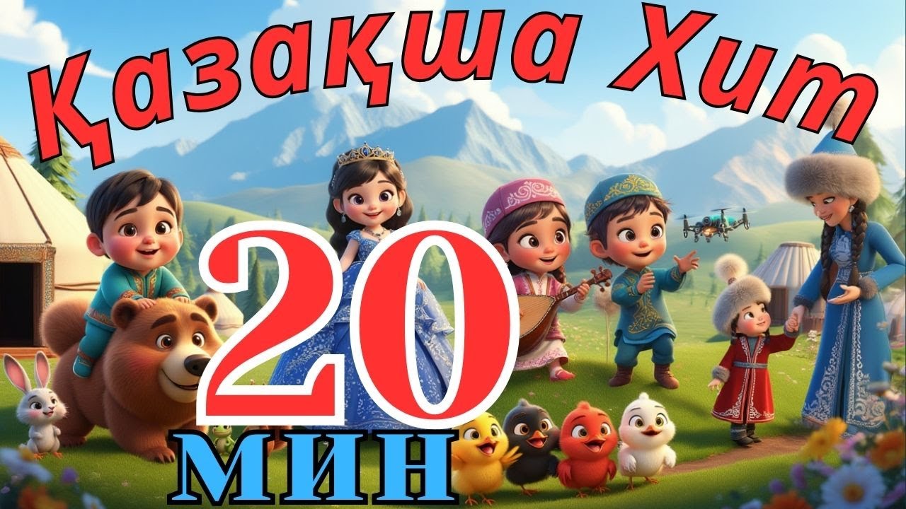 20 мин хит әндер, Балаларға арналған ән. Қазақша мультфильм. Ғажайып 