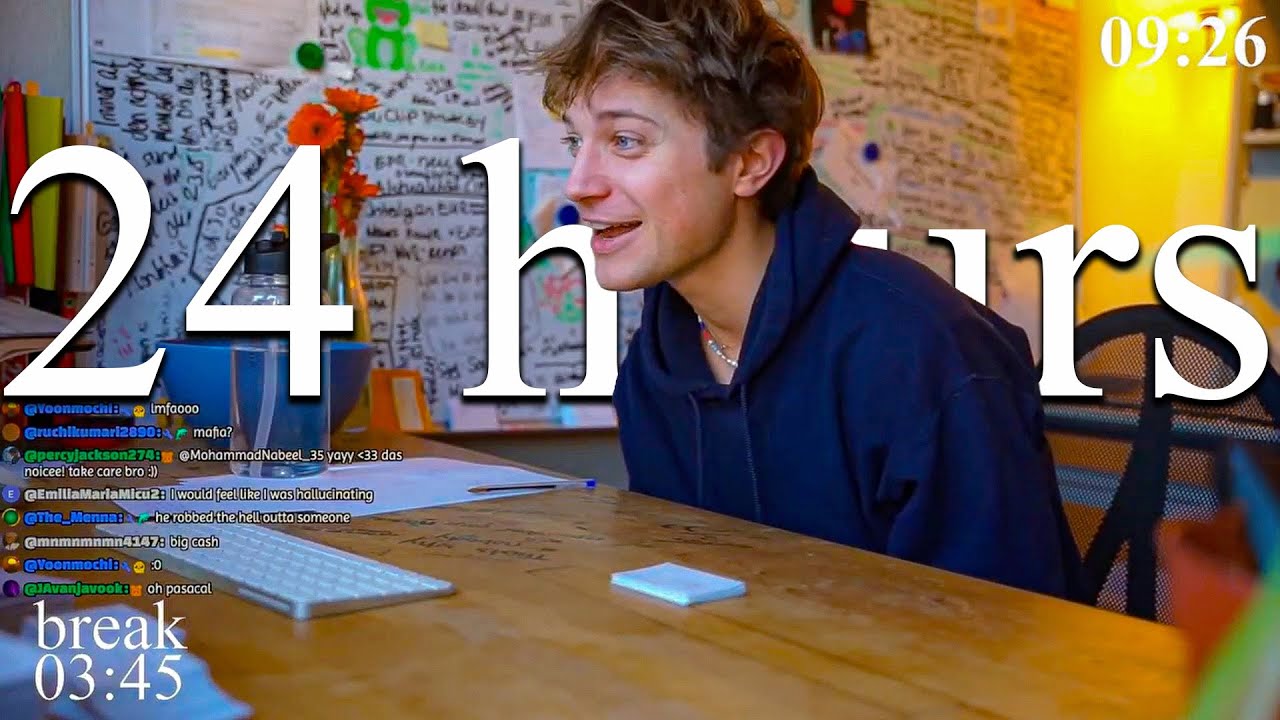 study with me for 24 hours / live - YouTube