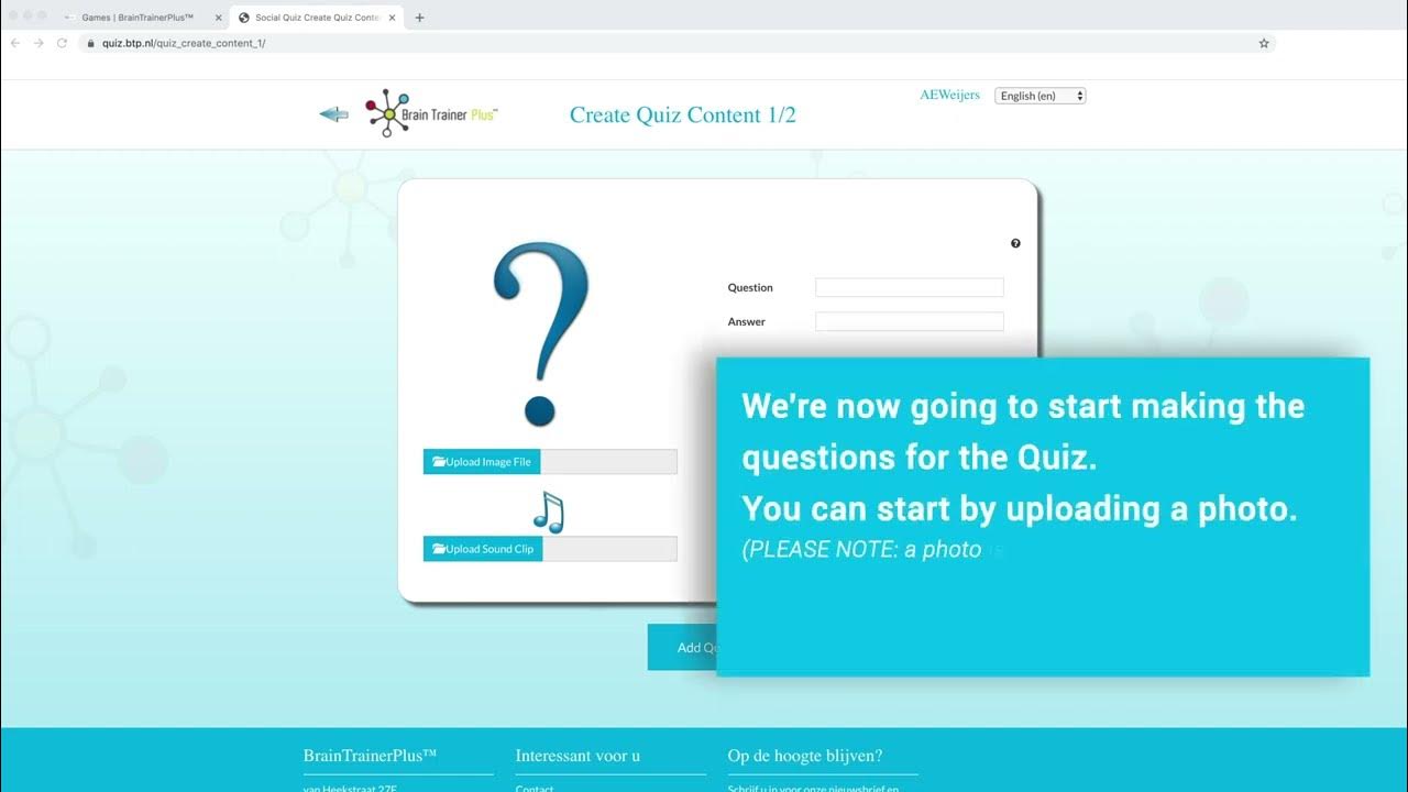 Braintrainerplus create own quiz youtube