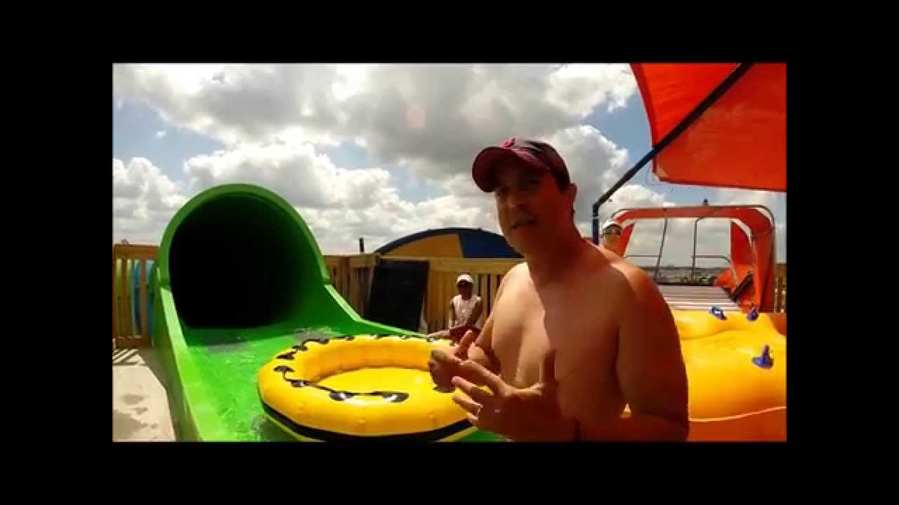 Mario from Mega 101 Rides the Big Kahuna Wet 'N' Wild SplashTown