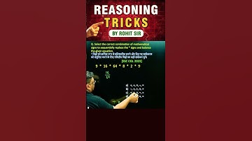 🔥MATHEMATICAL OPERATIONS | REASONING BY ROHIT SIR | #shorts #ssc #reasoning #radianmensa