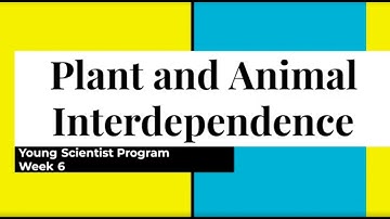 USC Young Scientists Program - 4th Grade - Fall Semester - Plant and Animal Interdependence