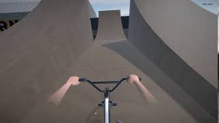 First person: Triple Backflip Double Barspin on a Mega Ramp | Pipe by BMX Streets