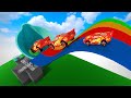 Big & Small Mcqueen Cars Going To The Shredder Factory, Through Water Slides And Funnels | Teardown