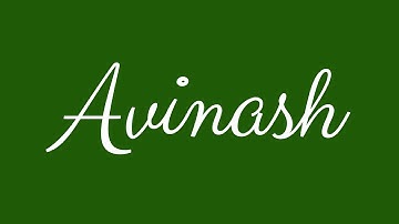 Learn how to Sign the Name Avinash Stylishly in Cursive Writing