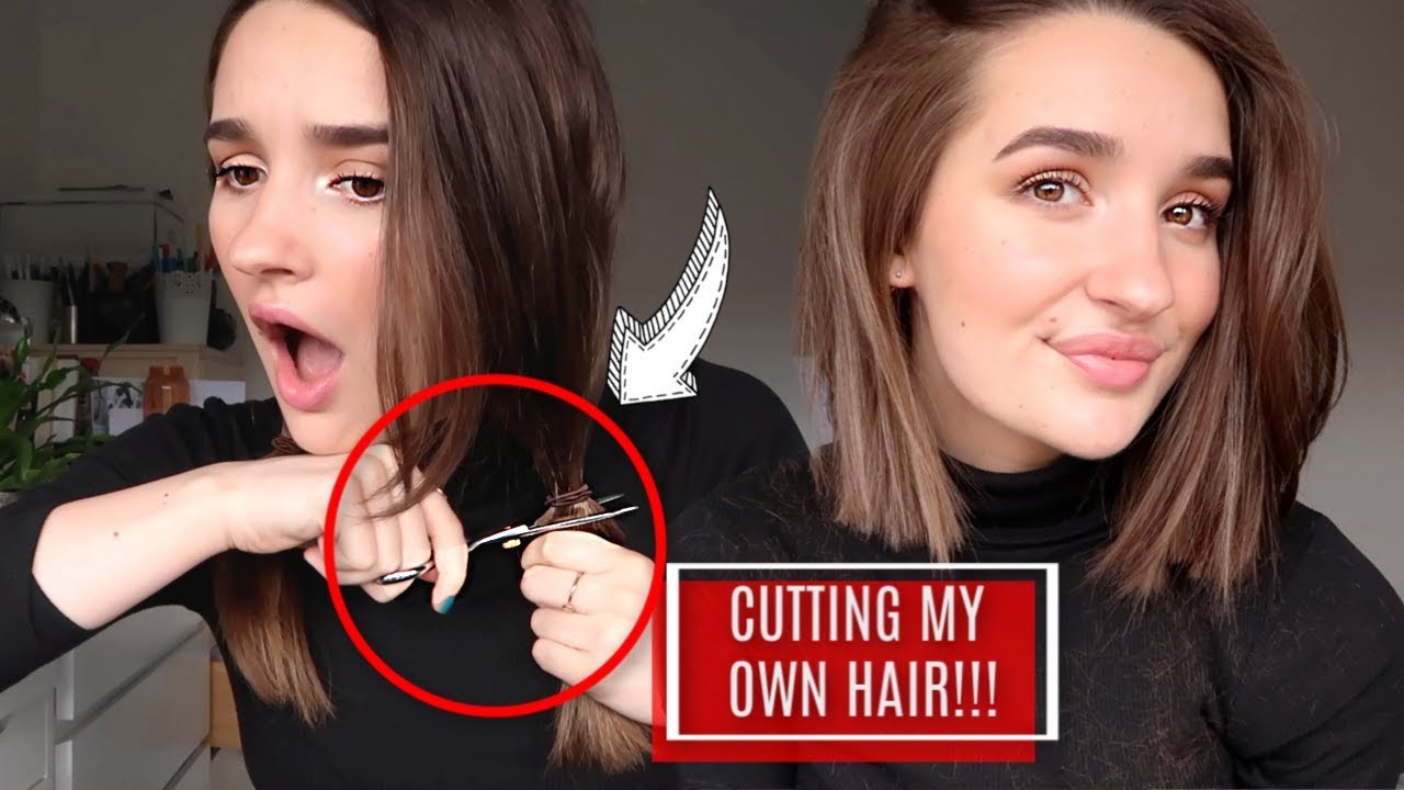 CUTTING MY OWN HAIR INTO A BOB | DO NOT TRY THIS AT HOME - YouTube