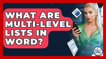 What Are Multi-level Lists In Word? - Docs and Sheets Pro