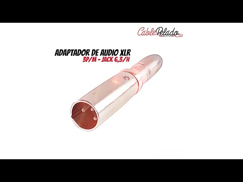 Video de Adaptador XLR mono 3 Pin macho a Jack 6.35 hembra  Gris