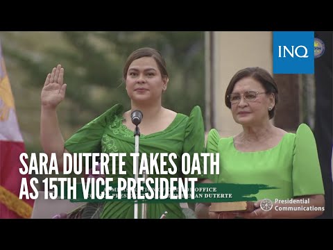 Sara Duterte takes oath as 15th vice president