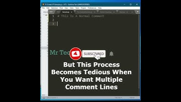 🔥 Multiline Comments In Python - MTT #Shorts