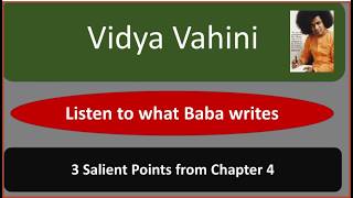 3 Salient points in Chapter 4 of Vidya Vahini