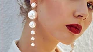Pendientes Largos De Perlas