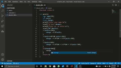 How to calculate electric bill with the help of c programming language