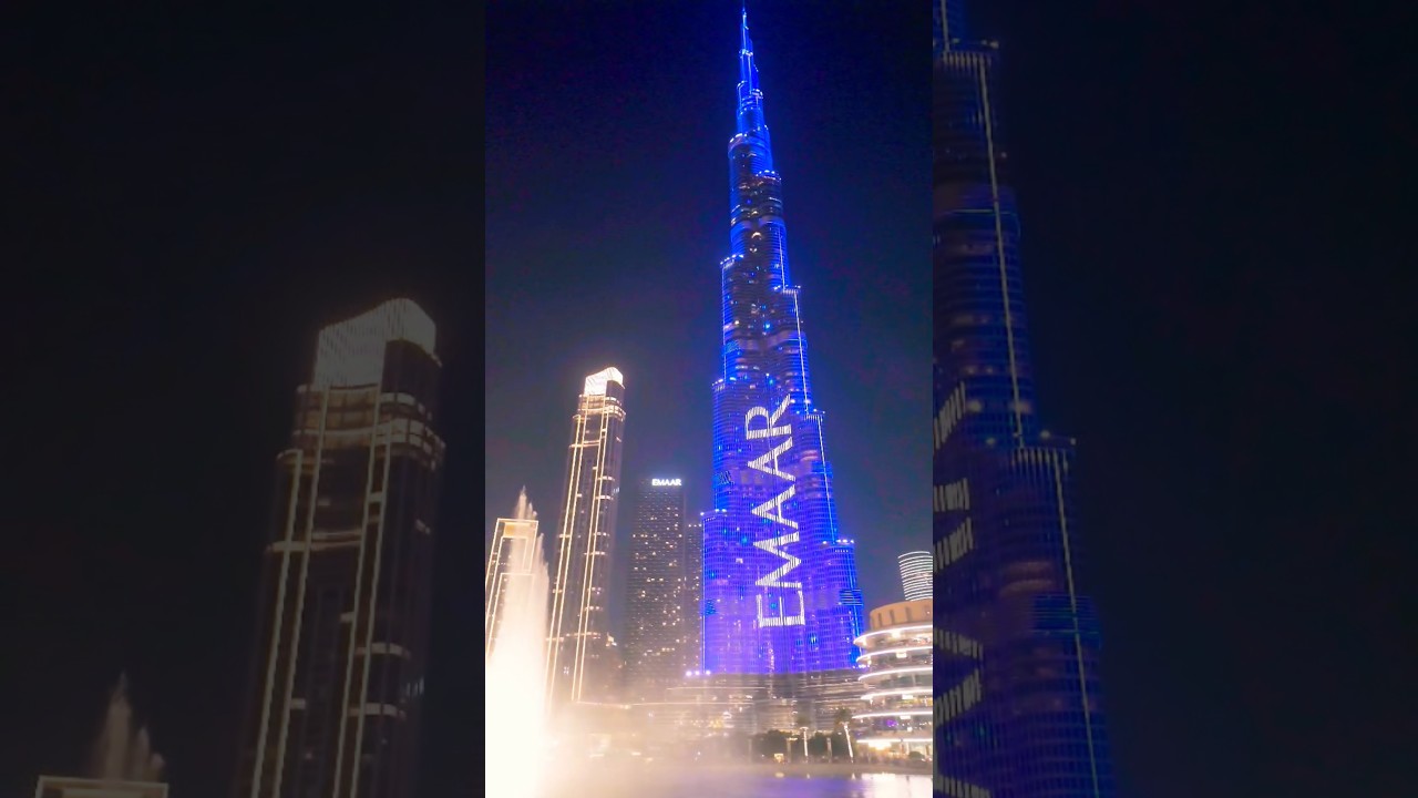 Burj Khalifa Reflections | Dubai Mall Night Glow in 4K 🌙✨ 