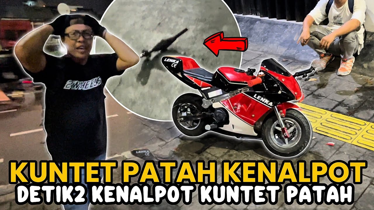 Kena apes juga❗️Detik2 kuntet kenalpotnya patah saat night ride bareng Nanda
