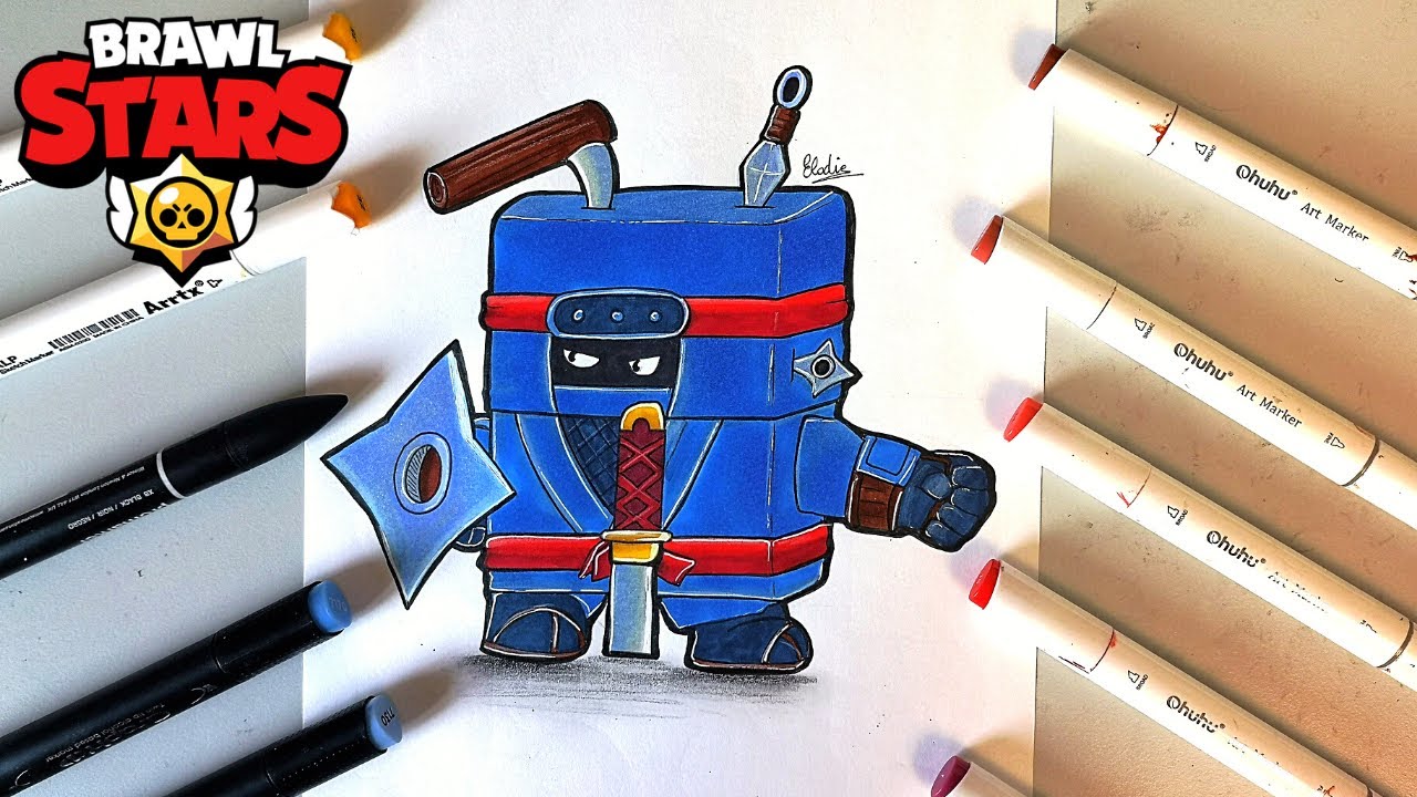 Comment Dessiner Ash Ninja Brawl Stars New Brawler Easy Drawings