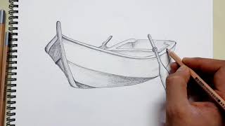 Boat Pencil Drawing || Pencil Sketch || How to draw a Boat with Shading