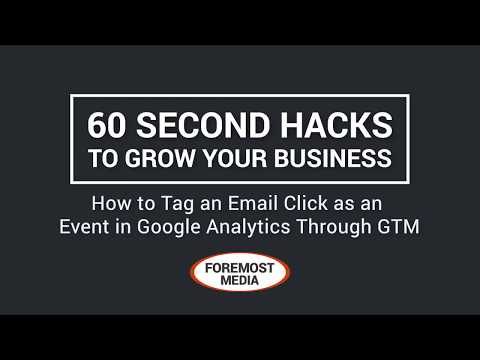 How to add an email click as an event in Google Analytics through Google Tag Manager.