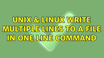 Unix & Linux: write multiple lines to a file in one line command (3 Solutions!!)