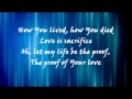 Proof of your love- For king & country- Lyrics