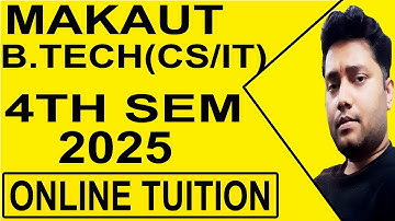 MAKAUT B.Tech 4th semester online tuition 2025 | B.Tech tuition in west bengal