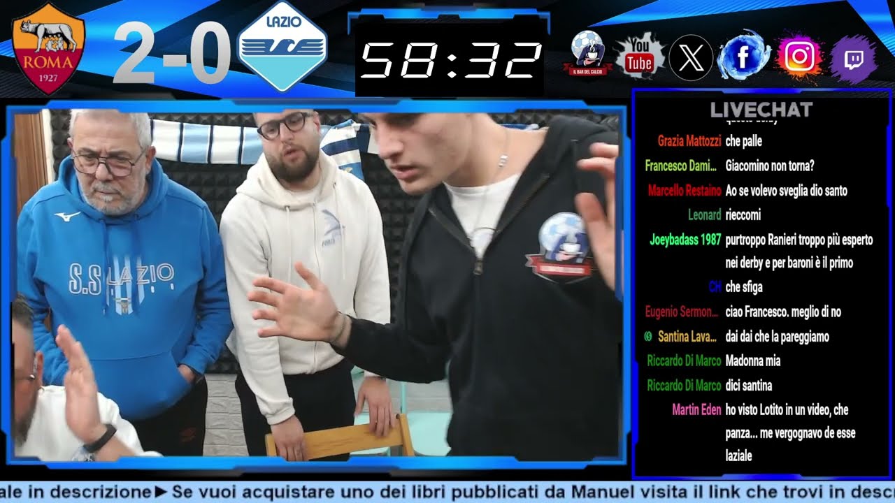 🔥K.O. PESANTE!🔥ROMA 2-0 LAZIO⭐️SERIE A | LIVE REACTION