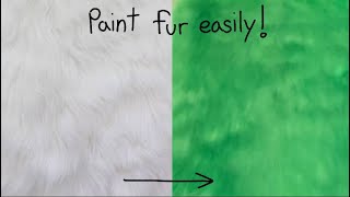 How to PAINT faux fur How to PAINT faux fur