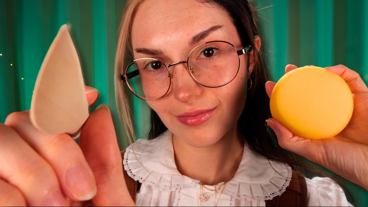 ASMR Sculpting Your Face | Wooden Triggers, Brushing & Personal Attention