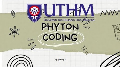 Computer Programming Group 3 BFC 20802 SECTION 1