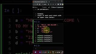 istitle string method python english #python #shorts
