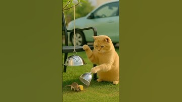 Double Colander Trap in Garden! 🥄🌿 Can Mouse Outsmart Tabby? #shorts #viralshorts #tabbycat #trap