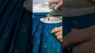 Fabric manipulation Crushing technique lehenga #shorts #viral #trending screenshot 3